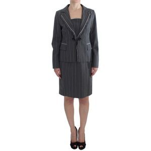 BENCIVENGA Gray Stretch Suit Sheath Dress & Blazer Women's Set